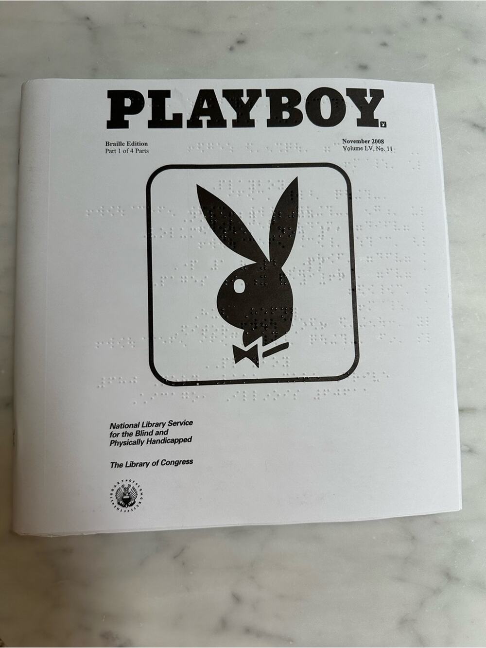 Near-Vintage 2008 Playboy Braille Magazine Part 1 of 4